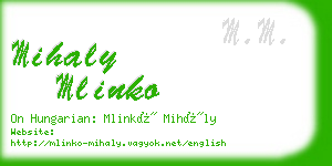 mihaly mlinko business card
